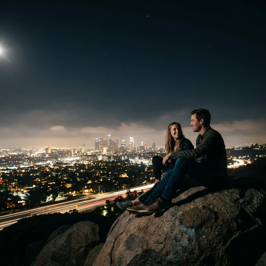 Vistas nocturnas desde lo alto