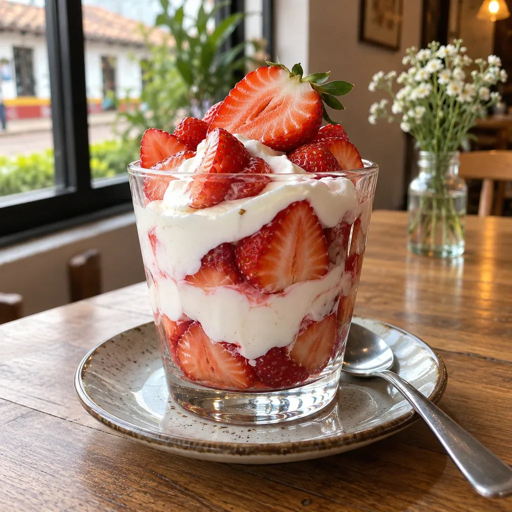 Fresas con crema