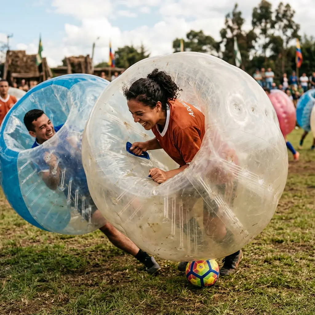 Fútbol Burbuja: Parche Inflable Criollo