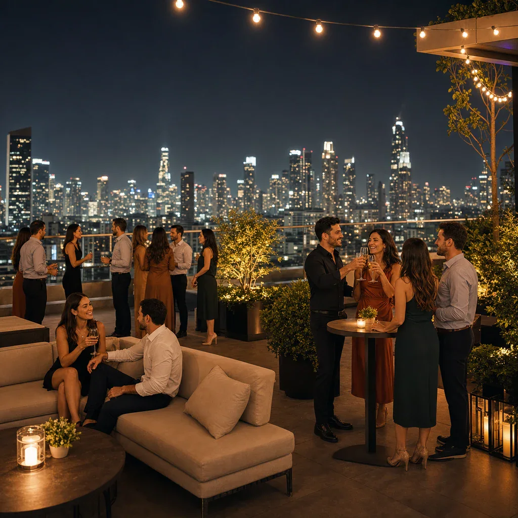 Fiesta en un rooftop