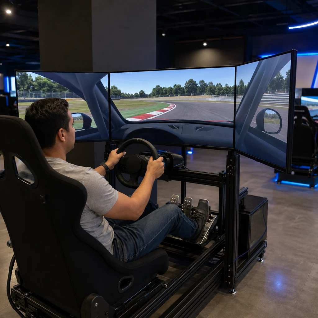 Pilotar un simulador de carreras