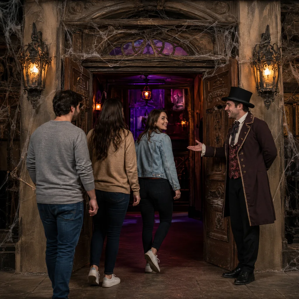 Entrar a una casa del terror
