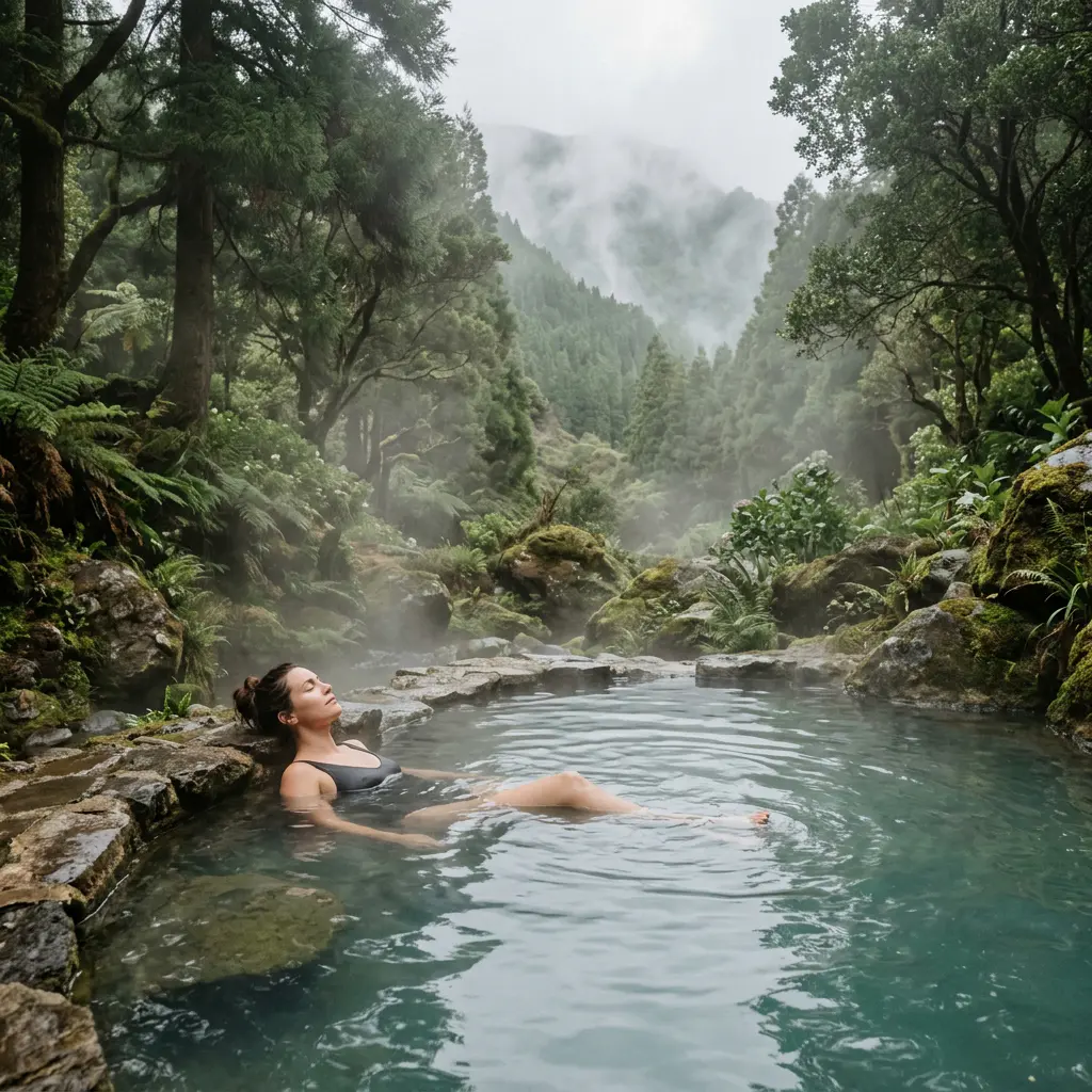 Relájate en aguas termales